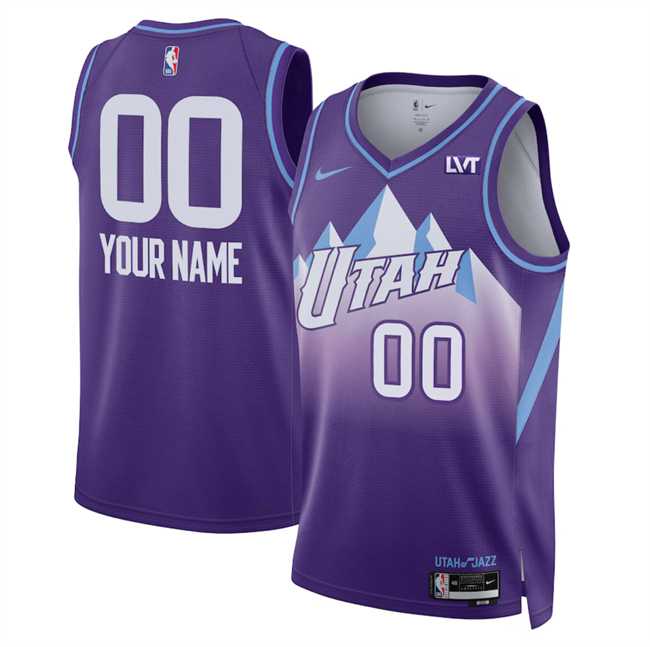 Men%27s Utah Jazz Active Player Custom Purple 2024-25 City Edition Stitched Basketball Jersey